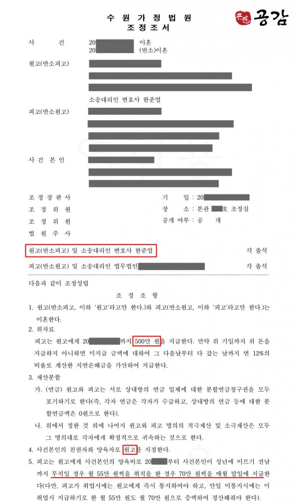 이혼소송에서 무직인 비양육권자에게 높은 양육비를 받은 사례 이혼소송에서 무직인 비양육권자에게 높은 양육비를 받은 사례