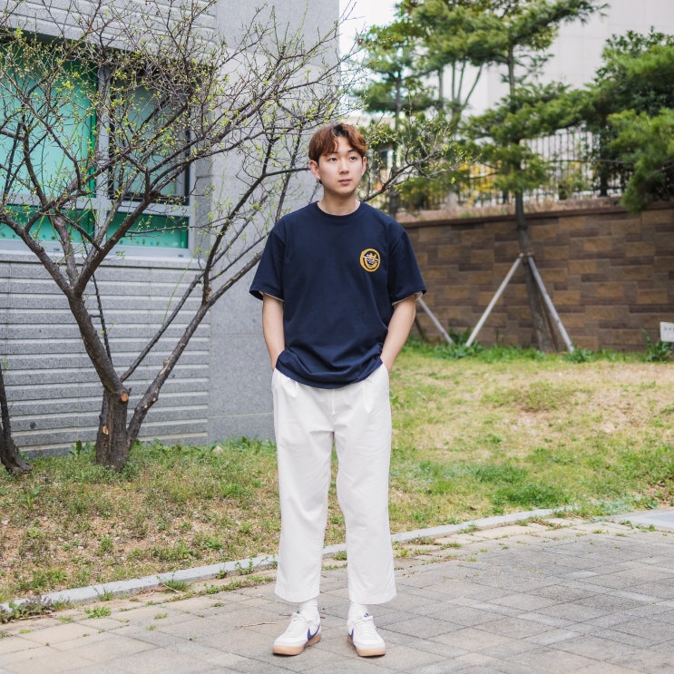  남자 반팔 티 브랜드 이스트쿤스트 후기, 날씬해 보이는 코디 추천