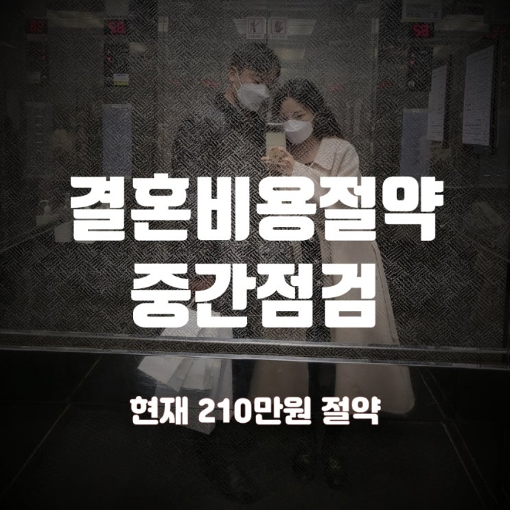  결혼준비)결혼 비용 절약 프로젝트 중간점검_ 현재 210만5천원 절약!