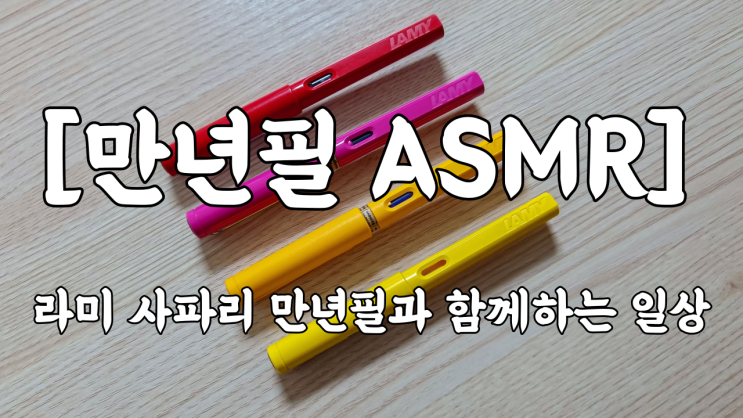  [만년필 ASMR] 라미 사파리 만년필과 함께하는 일상 12 : ET LUX IN TENEBRIS LUCET