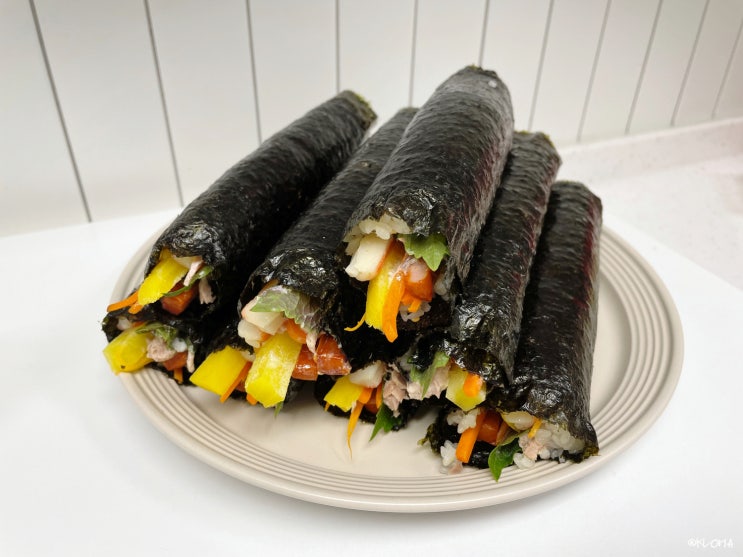  집밥기록) 주말 냉털 참치김밥 만들기