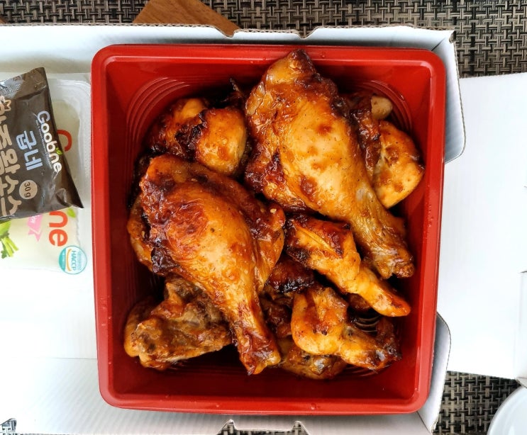  굽네치킨 오창2산단점 갈비천왕 포장주문 후기 +기프티콘 사용