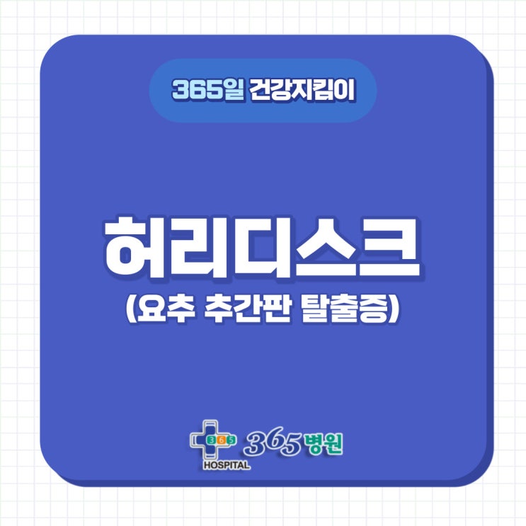  [창원마산 척추/관절/디스크 365병원] 허리가 아프고 다리가 저리다면, 허리디스크