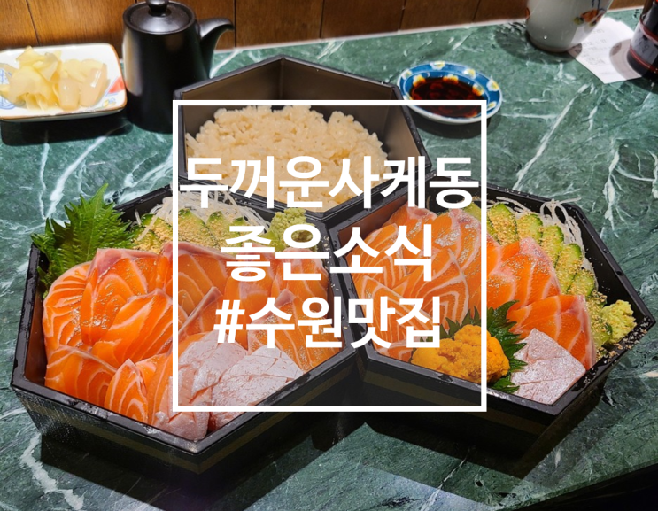  수원 영통구 두꺼운 숙성연어 사케동 맛집, 좋은소식