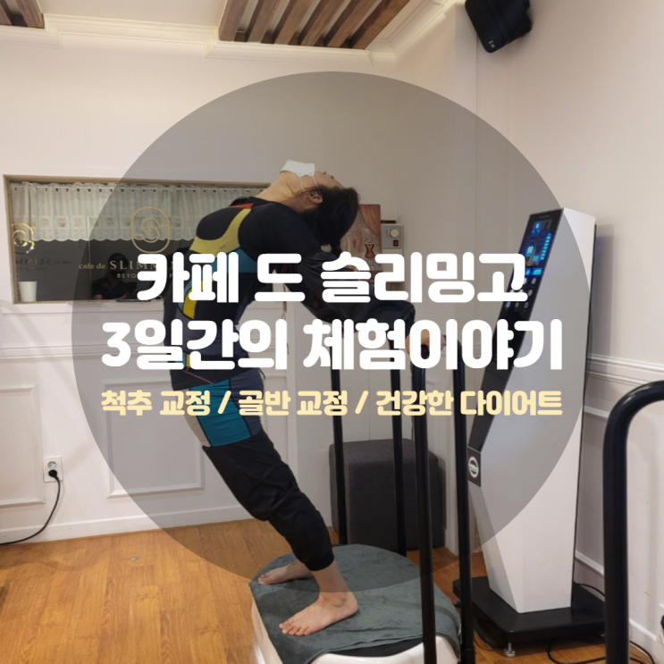  카페 드 슬리밍고 다이어트 프로그램, 3일 체험(척추교정 코어근육강화)