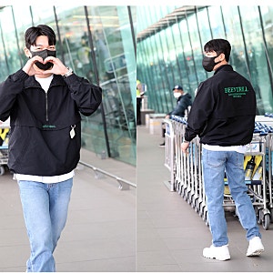 위하준 공항패션 속  남자 아노락 브랜드는 빈트릴(BEENTRILL)