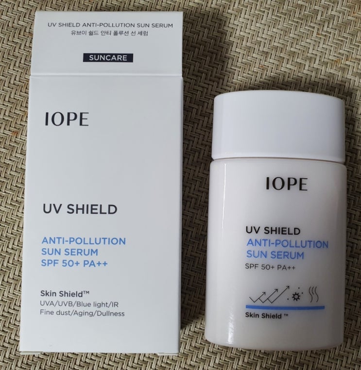  아이오페 유브이(UV) 쉴드 안티폴루션 선 세럼 50ml(SPF50+, PA++) - 와이프가 골라준 물리적 선크림!