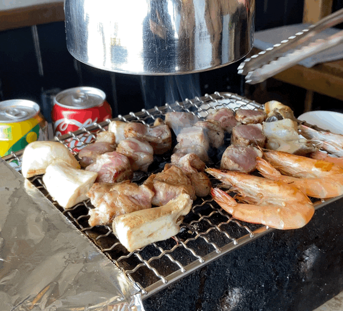 청사포 맛집-해운대 모리구이 집(#초벌구이 #해산물야채고기꼬지 #점심식사가능)