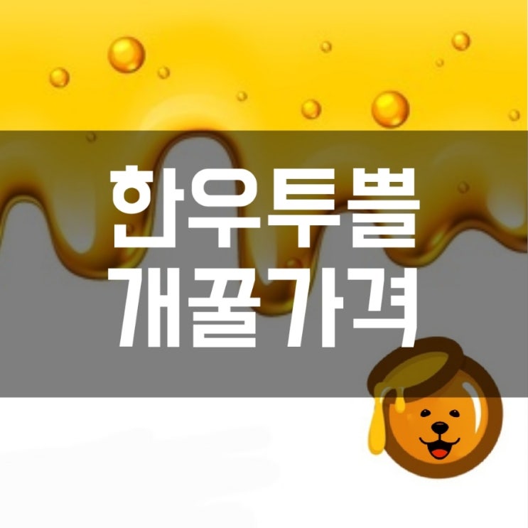  한우투뿔 개꿀가격 (태화농수산)