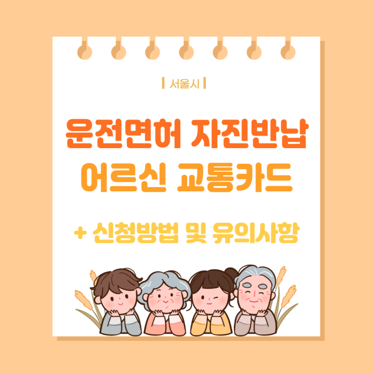  운전면허 자진반납하면 10만원 교통카드 드려요c