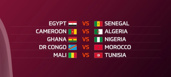 아프리카 월드컵 진출팀 5개 국가 결정 ...  세네갈, 카메룬, 가나, 모로코, 튀니지