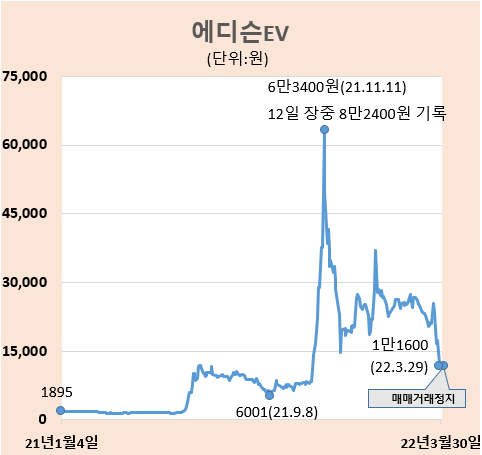 10만 개미 '피눈물' 에디슨EV…주가조작 심리 착수 10만 개미 '피눈물' 에디슨EV…주가조작 심리 착수