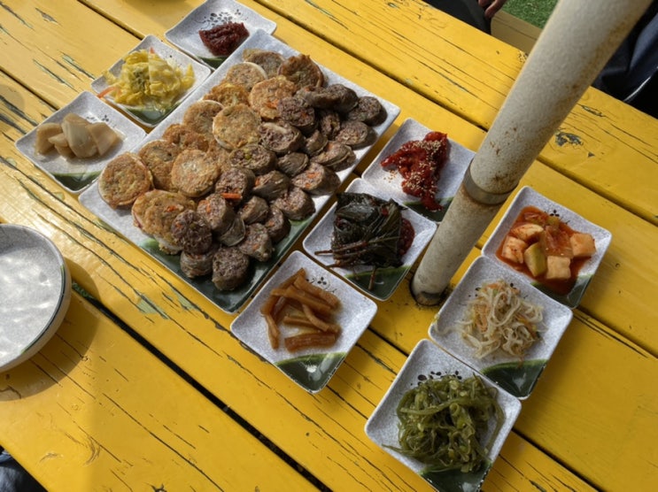  속초 아바이마을 맛집 등대생선구이에서 순대 먹었어요