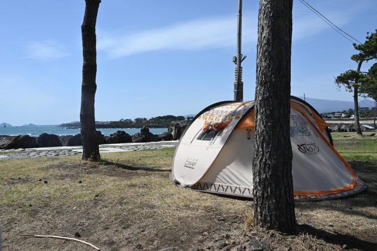 제주 남원 해안가 한적한 곳에 오랜만에 즐기는 캠핑
