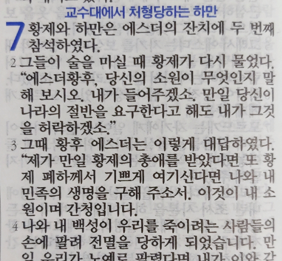 에스더 7장 에스더 7장