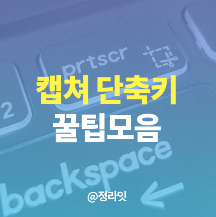  컴퓨터 캡쳐 단축키 제대로 활용하기