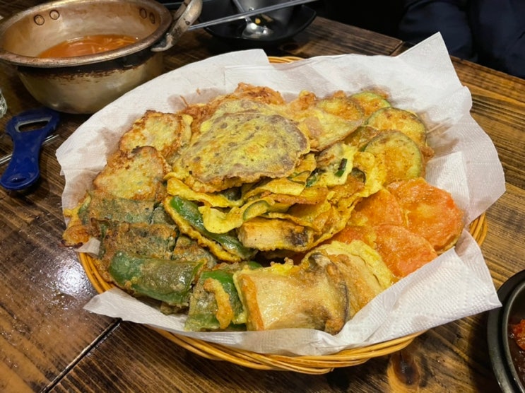 서울 강동구 길동ㅣ길동역ㅣ중동파전 길동점ㅣ모듬전 맛집 가래떡구이