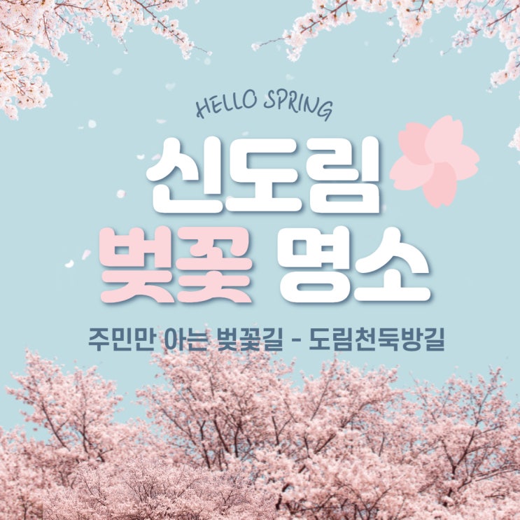  서울 신도림 안양천 벚꽃 명소 주민만 아는 벚꽃길 - 도림천둑방길