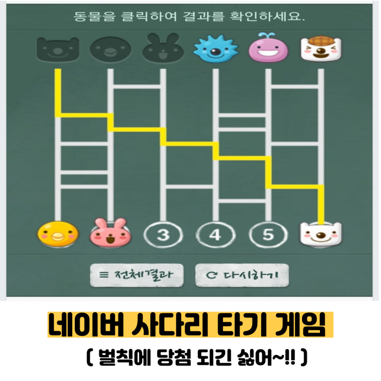  네이버 사다리타기 하는 방법 가족들과 해본 후기(모바일 및 pc버젼)