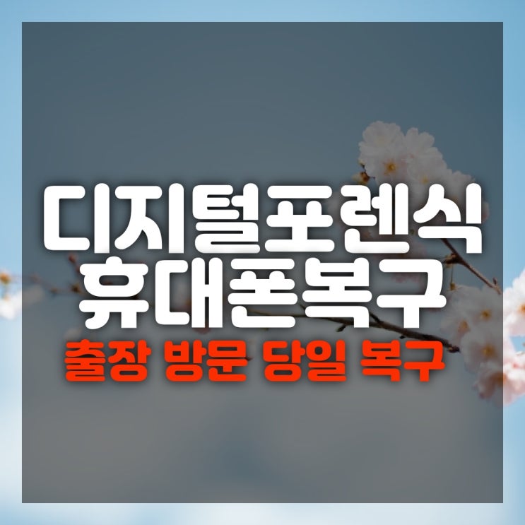  스마트폰 데이터 휴대폰복구 카톡 문자 사진 영구삭제 핸드폰복원 공유 (광주,광양,순천,여수,나주)