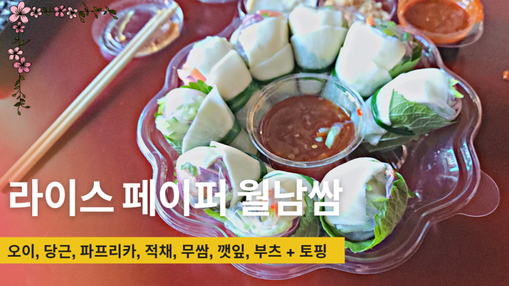  [리뷰 내돈내산] 배달의민족 배달통 도희 라이스 페이퍼 월남쌈 음식 맛집 주문 브이로그 (소스,재료 선택추천)