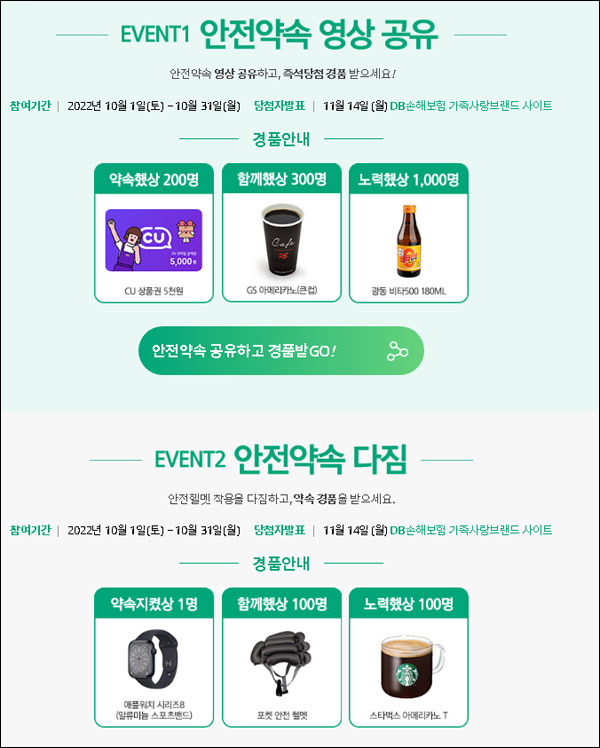 DB손해보험 카톡공유 & 댓글이벤트(비타500등 1,701명)즉당 및 추첨 DB손해보험 카톡공유 & 댓글이벤트(비타500등 1,701명)즉당 및 추첨
