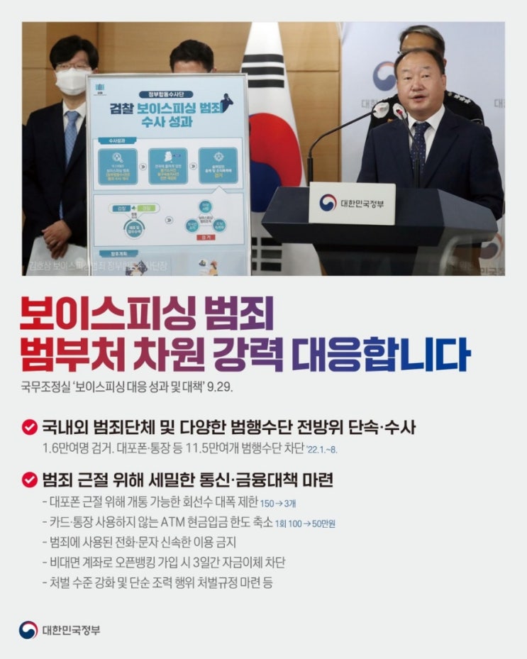   정부...보이스피싱 대응 성과 및 대책발표