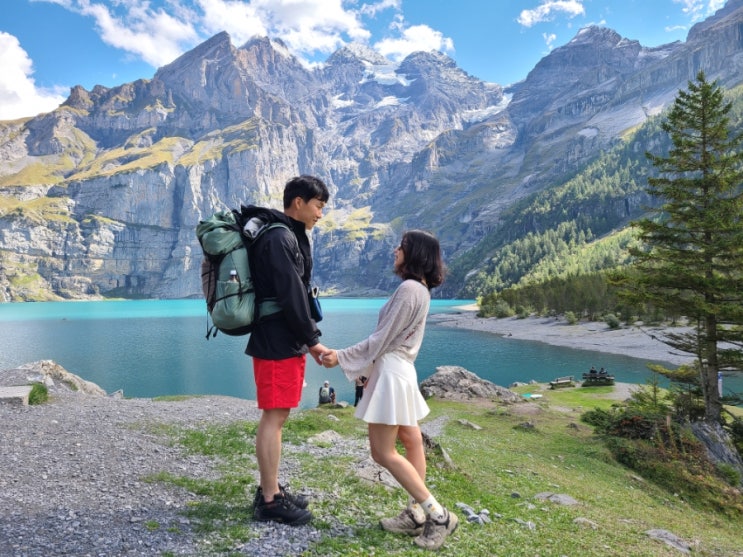  날씨가 좋으면 찾아가겠어요! 스위스에서 즐기는 피크닉, 외시넨 호수(Oeschinensee)