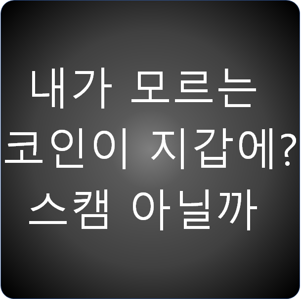 모르는 코인이 지갑에? 혹시 해킹, 스캠 코인이 아닐까