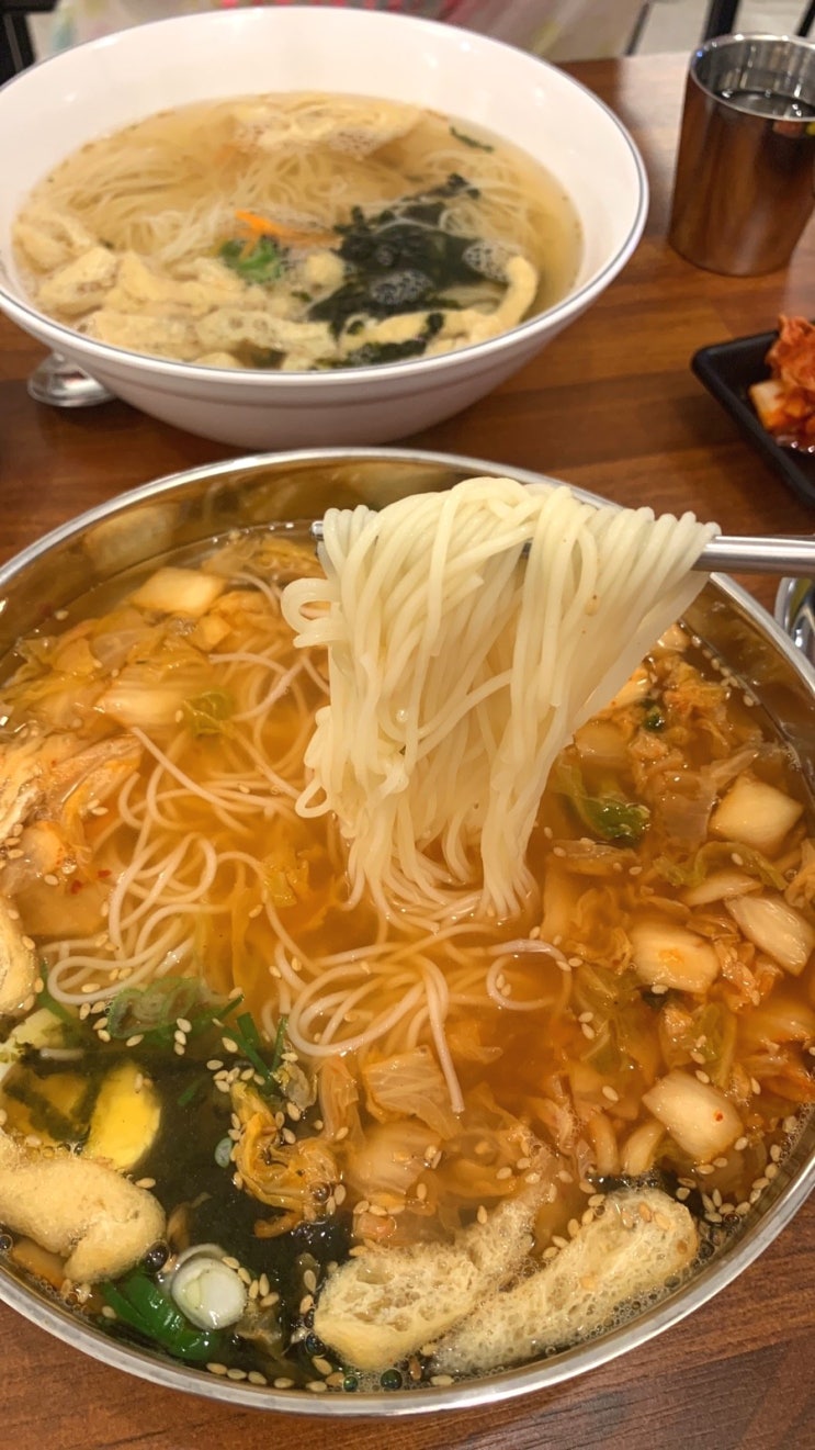  서리서리 멸치국수 메밀, 김치말이 국수 후기 용인동백 맛집