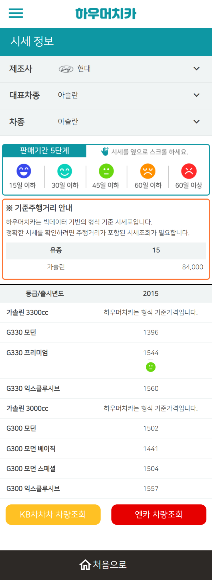 하우머치카 2022년 9월 아슬란 중고차시세.가격표 하우머치카 2022년 9월 아슬란 중고차시세.가격표
