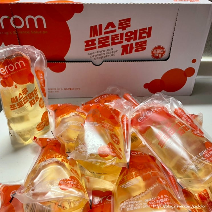  이롬 씨스루프로틴워터 자몽으로 단백질 충전
