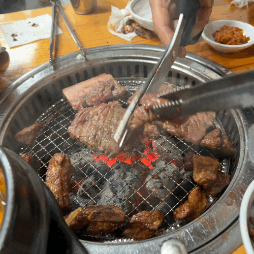  논현 고기 맛집 회식은 영동삼미숯불갈비 불타는 금요일