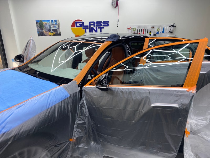 인천 서구 / 썬팅 / 벤츠 S400D 차량에 어울리는 반사틴팅 글라스틴트 레이니블루 / 벤츠 / S-클래스