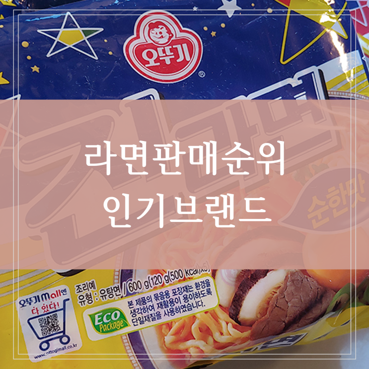  라면 판매순위와 판매량 라면값 인상으로 농심 따라잡는 오뚜기 (라면왕 김통깨)