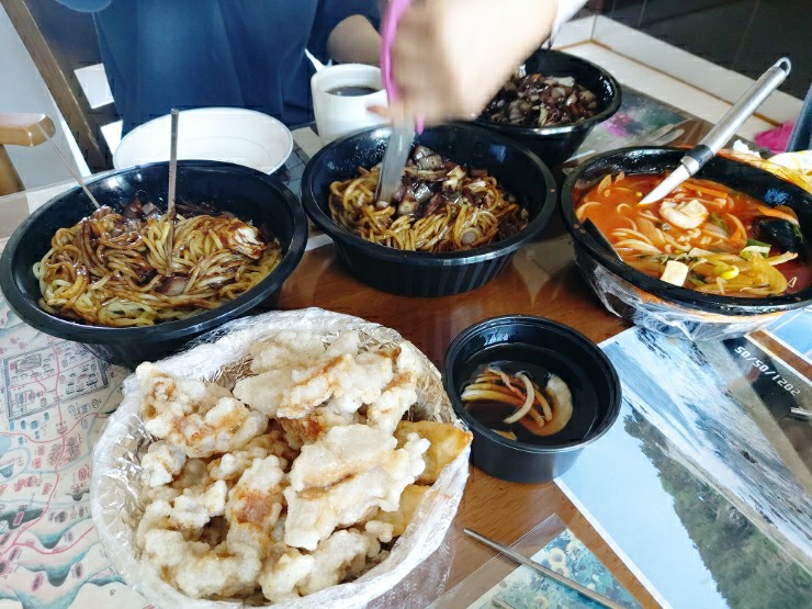  광주첨단 짜장면 위메프오 배달맛집 서울반점 탕수육세트 후기