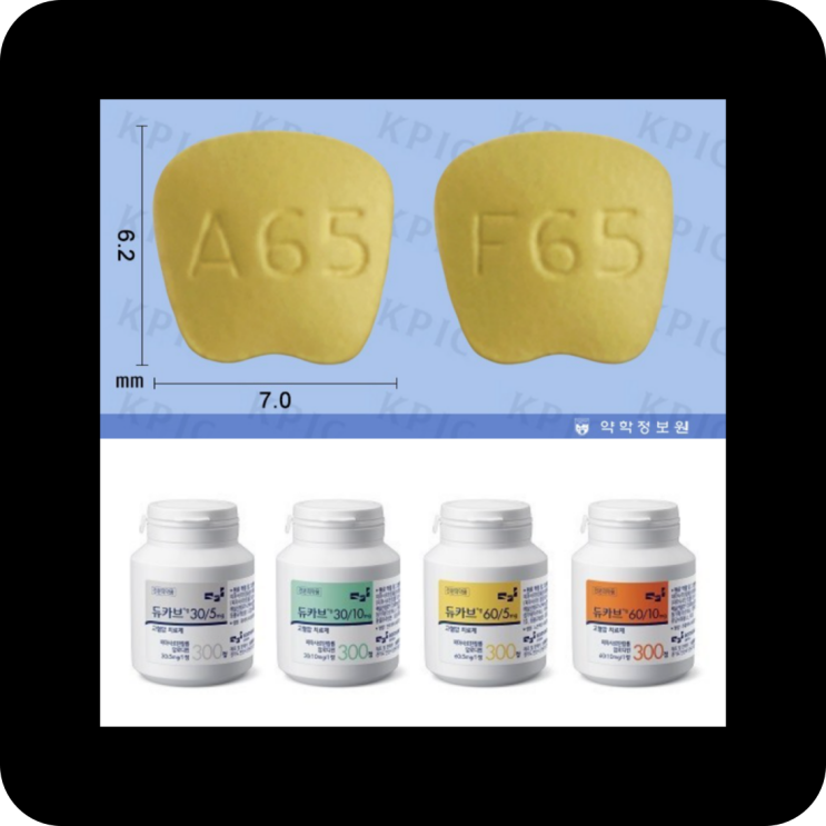  듀카브정 60/5mg 고혈압 치료제 효과/부작용