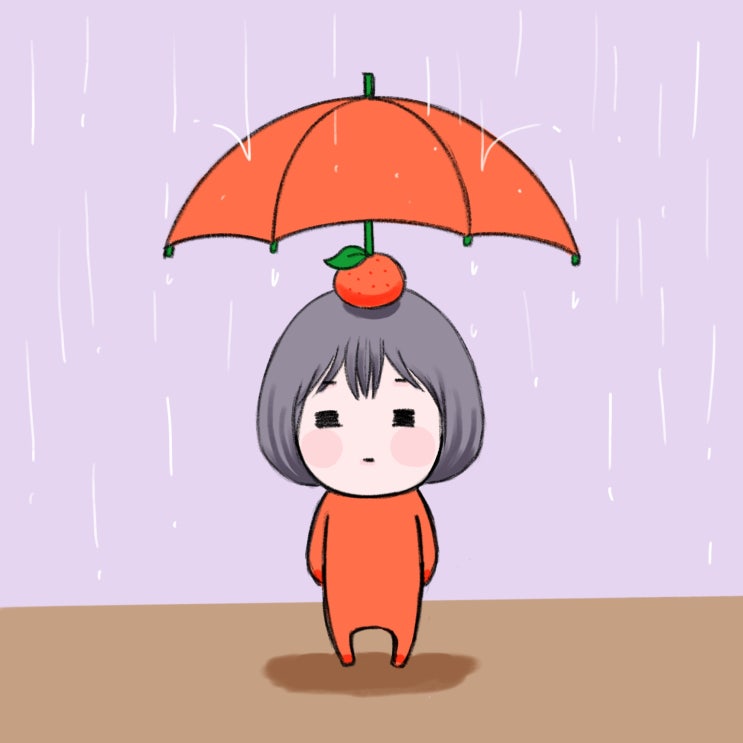 비가 오네요~