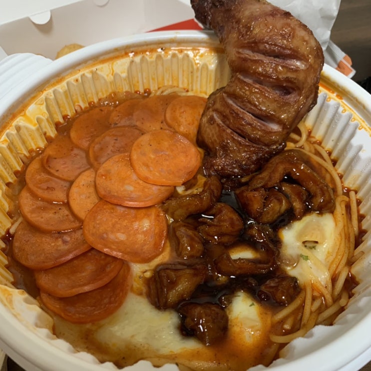 [천안/배달 맛집] 푸짐한 토핑, 매콤한 국물이 입맛 저격하는 돼지게티