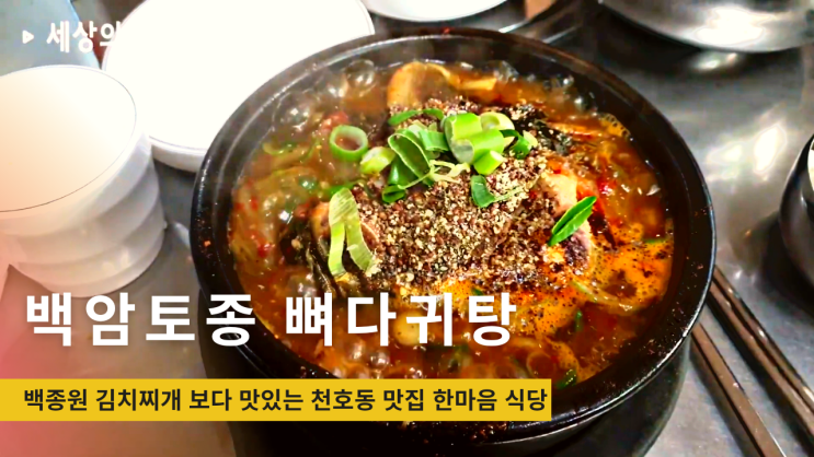 [리뷰 내돈내산] 점심식사 뼈다귀 해장국 맛집 백암 토종 순대국집 인생맛집 추천