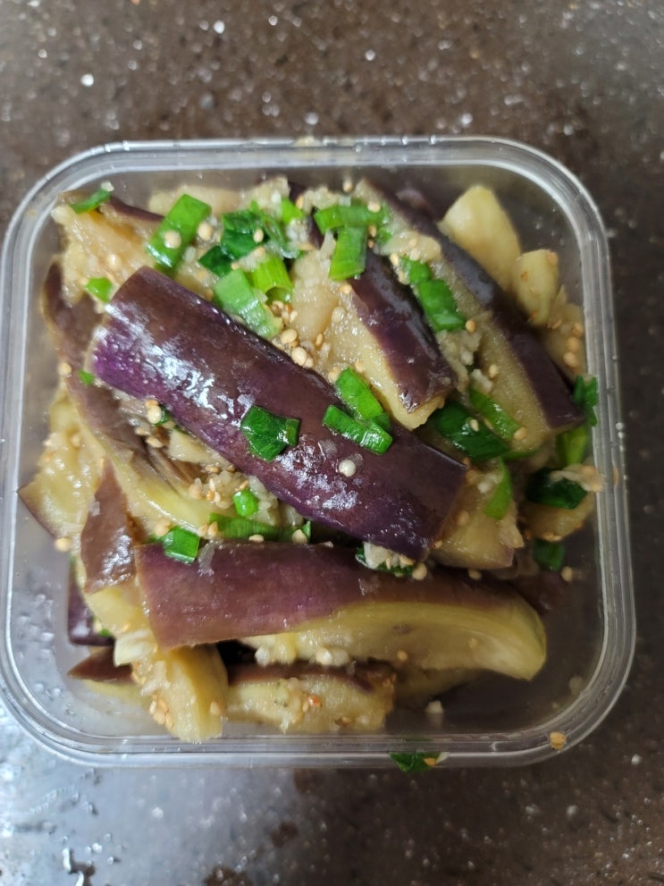  무조건 초간편 도시락반찬(가지무침), 오리고추장주물럭 식비절약