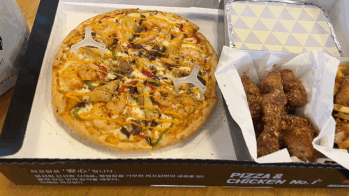  가성비 좋았던 피자에꼬친닭 장기역맛집 장기동치킨 장기동피자