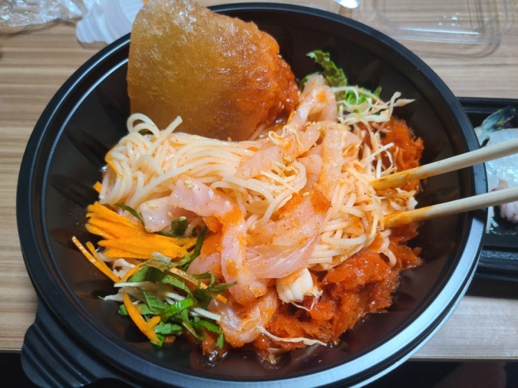  군자역 배달 맛집 물회&회덮밥 8000원 중곡점 혼술 1인분 가성비