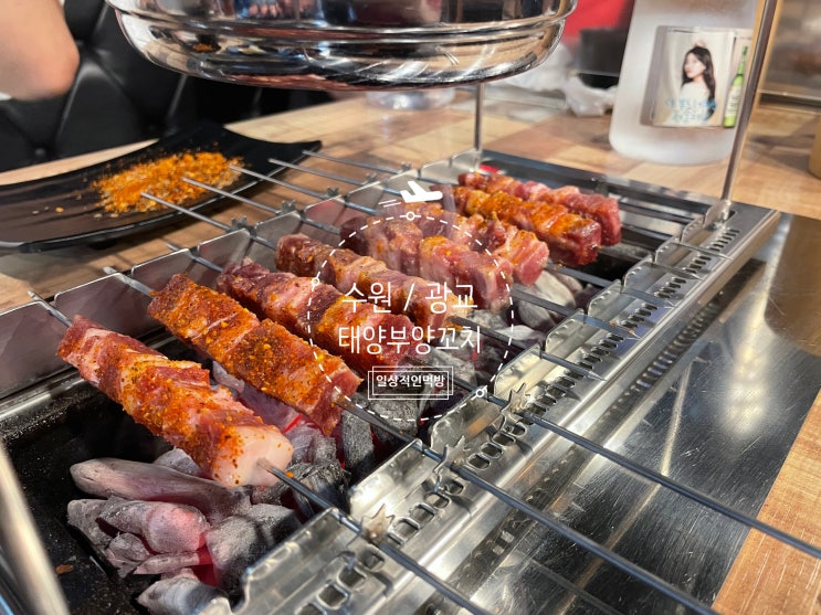  수원 광교 태양부양꼬치 세번방문하고 작성하는 내돈내산 후기 ( 양꼬치 , 지삼선 , 개구리다리튀김 )