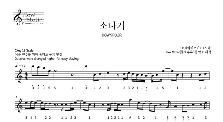  아이오아이 - 소나기 스틸텅드럼악보