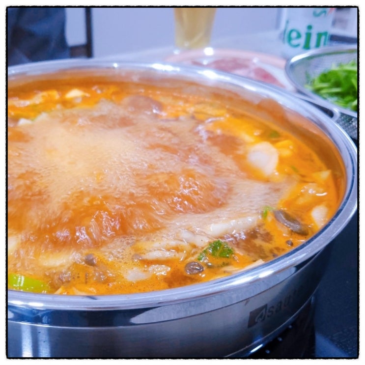  10월 첫 번째 주간일기챌린지. 매콤 담백 샤브샤브