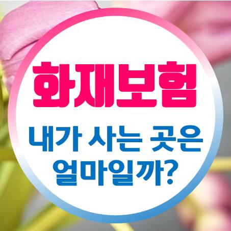  내가 살고 있는 곳의 아파트화재보험가격 얼마일까?