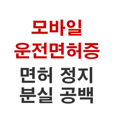  모바일 운전면허증 신청 면허 정지 분실 공백 한달간 혼란