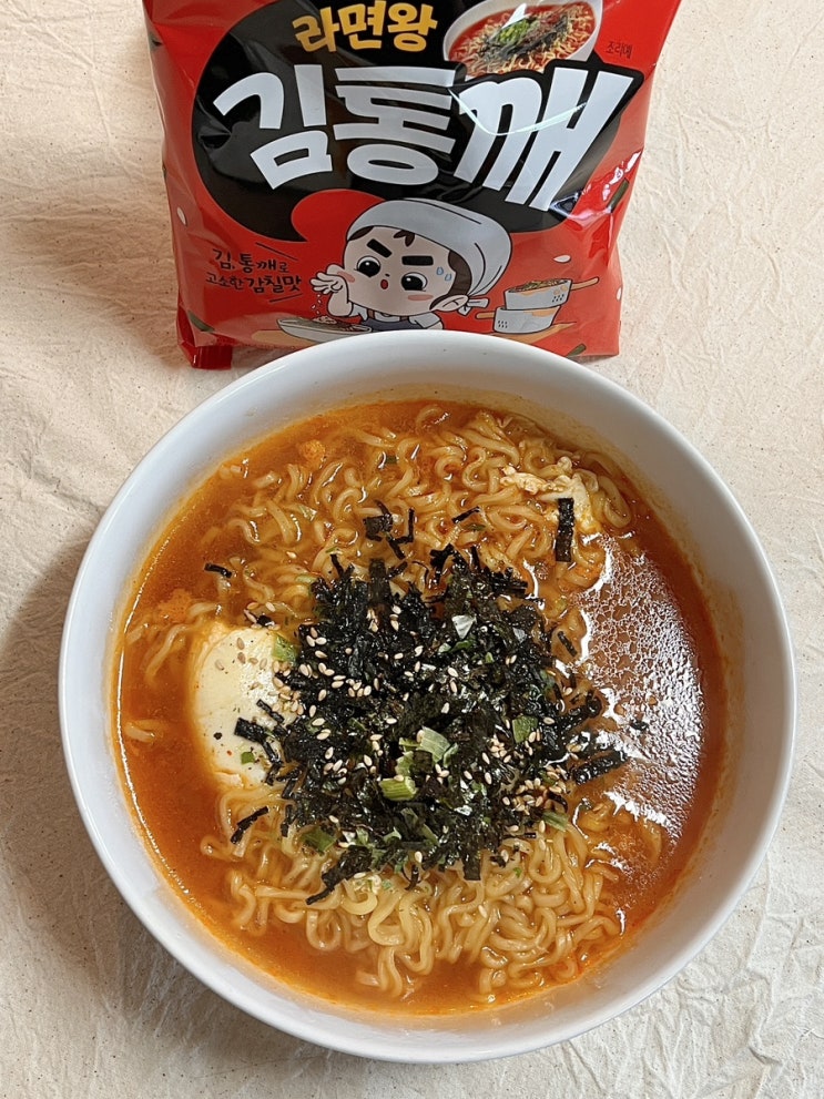  라면왕 김통깨 후기 반숙란과 찰떡이야