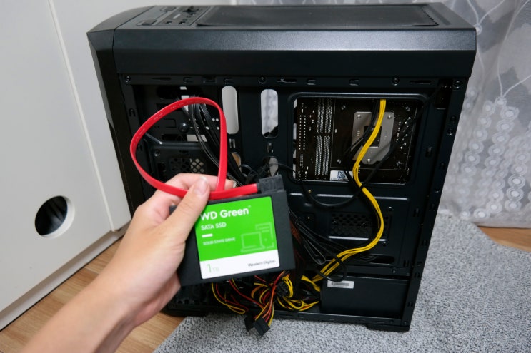  컴퓨터 ssd 추가 용량 늘리기 내장 WD SSD GREEN 1TB 2.5인치 컴맹 기계치가 셀프로 설치해 본 후기